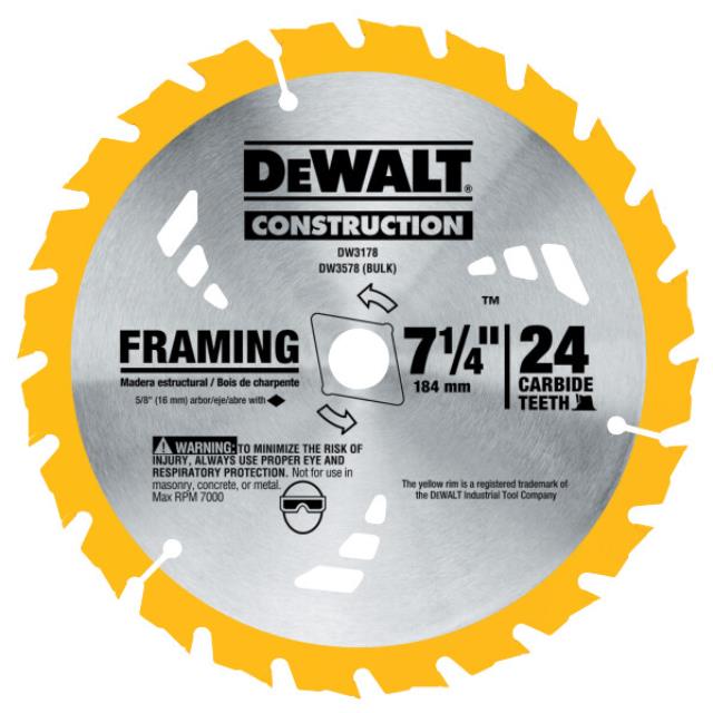 Rental store for DEWALT 7 1 4  24T CIRCULAR SAW BLADE in North Wilkesboro NC