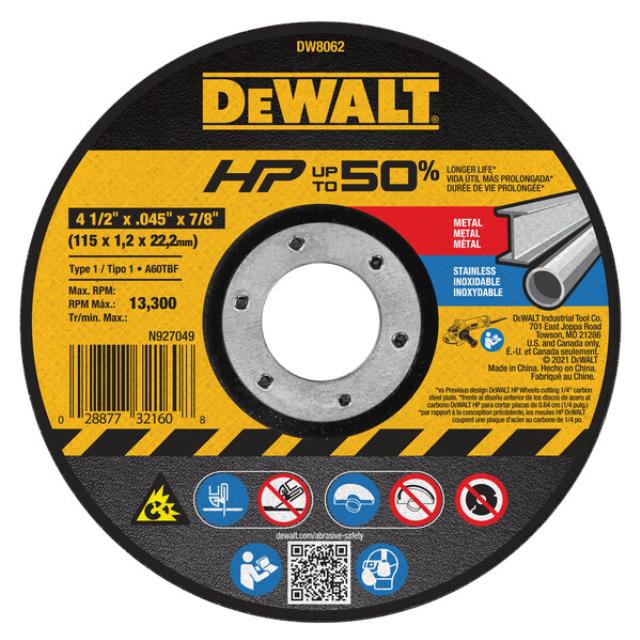 Rental store for DEWALT 4 1 2  METAL CUTOFF WHEEL in North Wilkesboro NC