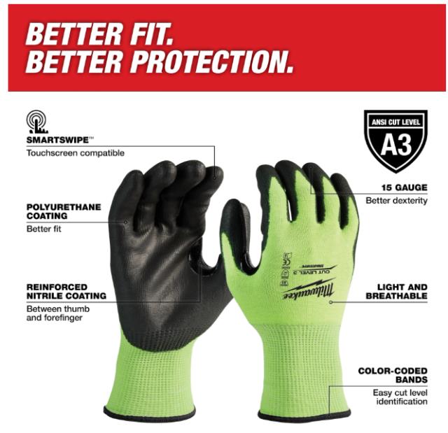 Rental store for MIL-HI VIS CUT 3 L GLOVES in North Wilkesboro NC