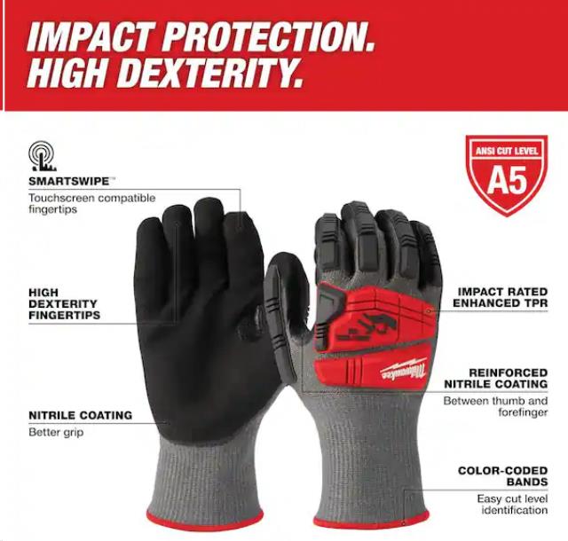 Rental store for MIL-IMPACT CUT 5 NITRILE DIP L GLOVES in North Wilkesboro NC