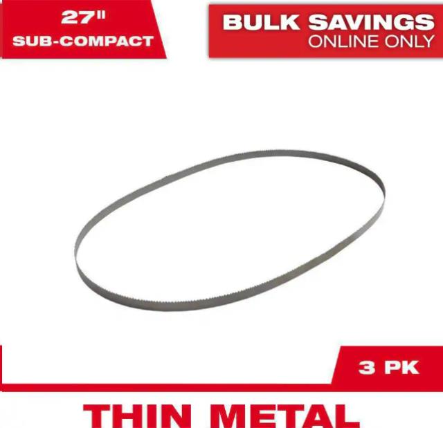 Rental store for MIL-BAND SAW BLADE 3PK 18TPI 27 in North Wilkesboro NC
