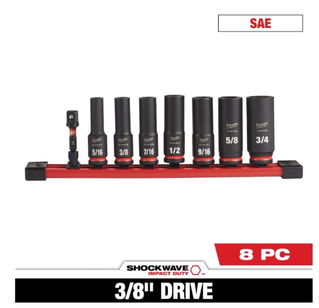 Rental store for MIL- SAE 3 8 DR. 8 PC DEEP IMP SOCKET SE in North Wilkesboro NC