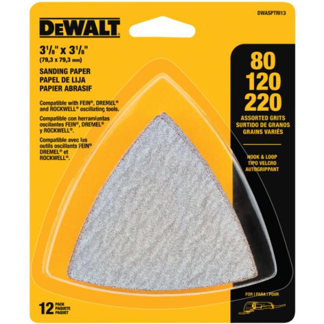 Rental store for DEWALT 12 PK ASST. SANDPAPER TRNGK H L in North Wilkesboro NC