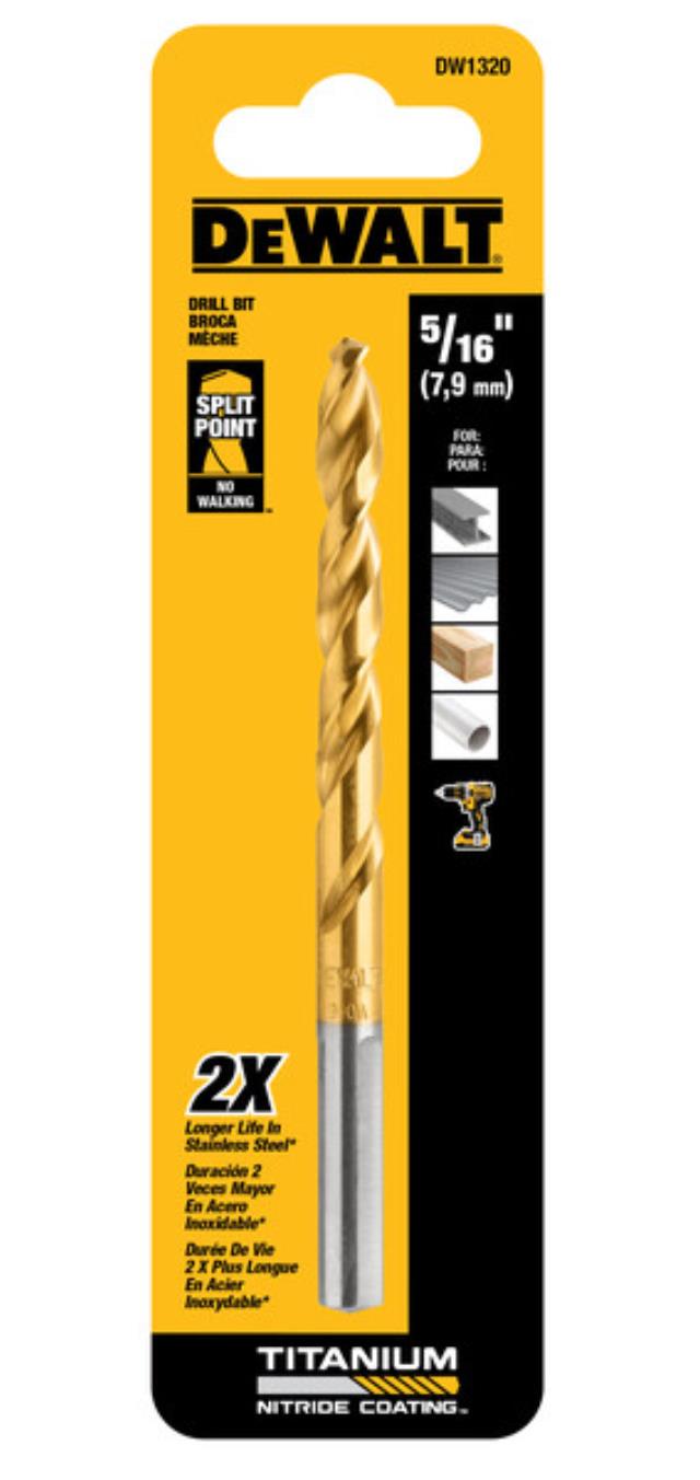 Rental store for DEWALT 5 16 IN TITANIUM DRILL BIT in North Wilkesboro NC