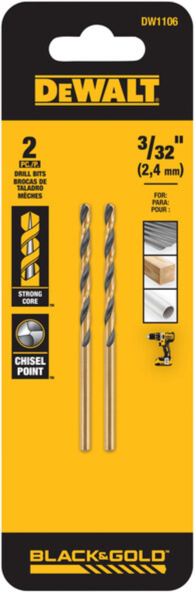 Rental store for DEWALT 3 32 IN BLACK OXIDE DRILL BIT in North Wilkesboro NC
