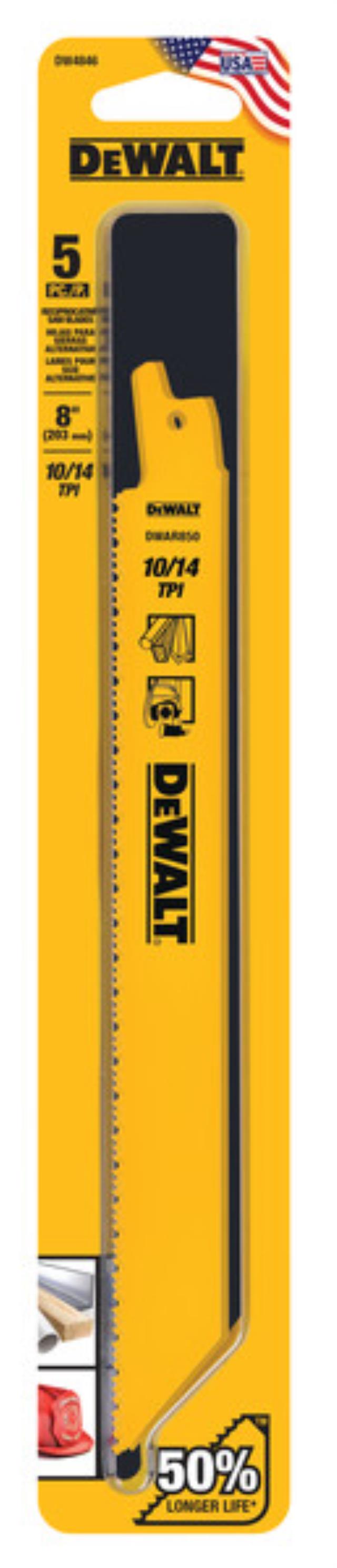Rental store for DEWALT 10 14TPI 8IN RECIP SAW BLADE in North Wilkesboro NC