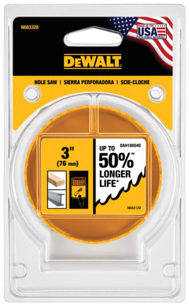 Rental store for DEWALT 3 IN BI-METAL HOLE SAW in North Wilkesboro NC