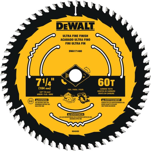 Rental store for DEWALT 7 1 4 IN 60TPI CIRC SAW BLADE in North Wilkesboro NC