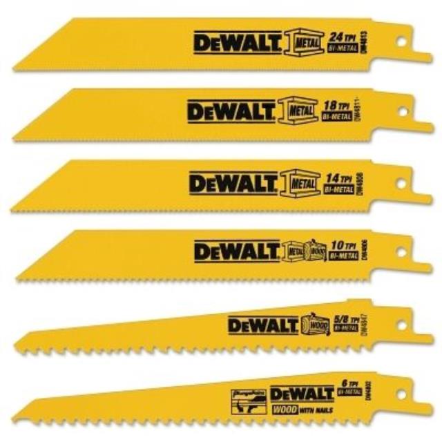 Rental store for DEWALT RECIP SAW BLADE ASSORTED 6PC in North Wilkesboro NC