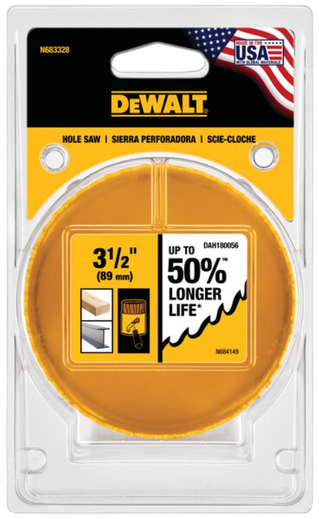 Rental store for DEWALT 3 1 2 IN BI-METAL HOLE SAW in North Wilkesboro NC