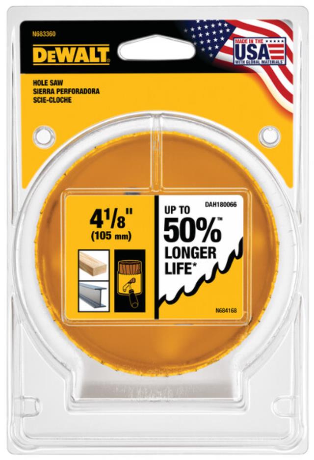 Rental store for DEWALT 4 1 8 IN BI-METAL HOLE SAW in North Wilkesboro NC