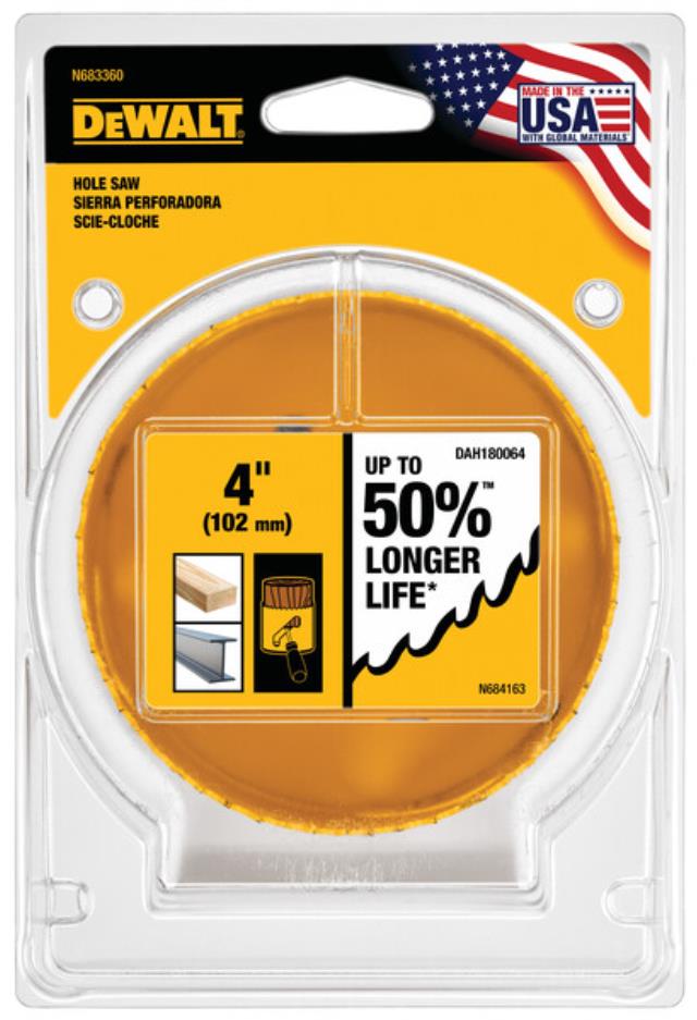 Rental store for DEWALT 4IN BI-METAL HOLE SAW in North Wilkesboro NC