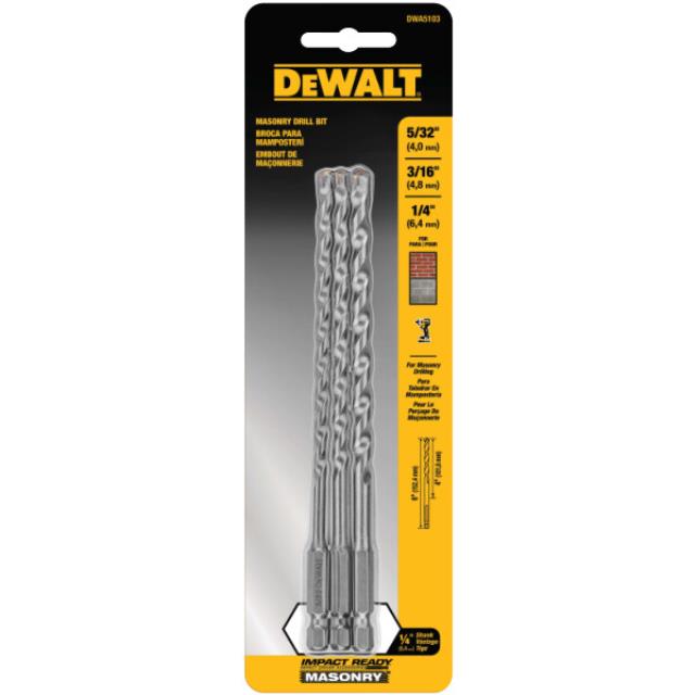 Rental store for DEWALT 3PC IMPACT MASONRY BIT in North Wilkesboro NC