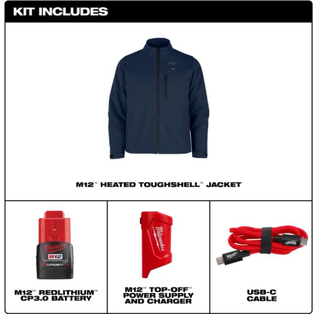 Rental store for MIL-M12 TOUGH SHELL HEATED JACKET BLUE M in North Wilkesboro NC